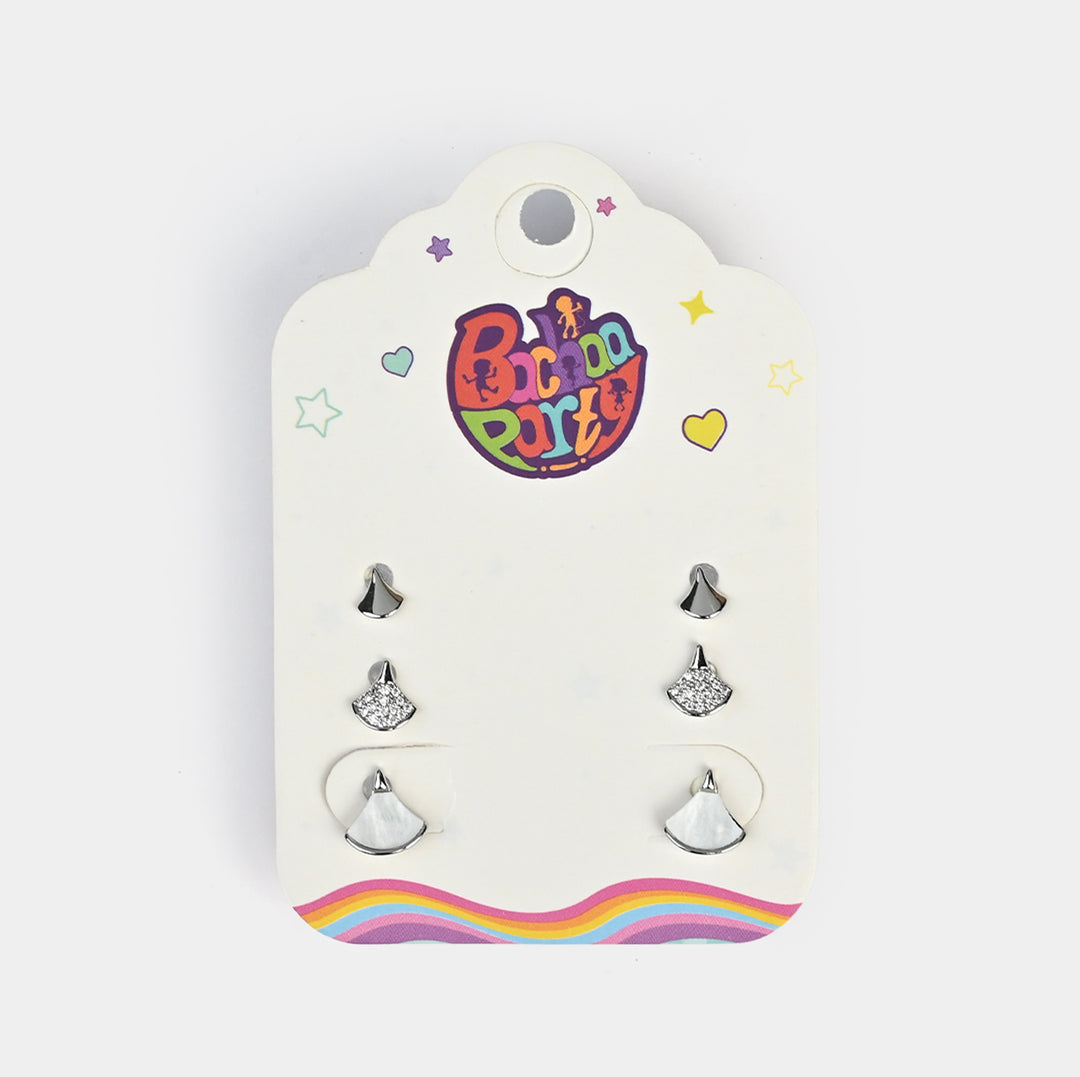Fancy 3 Pair Stud Earring for Girls