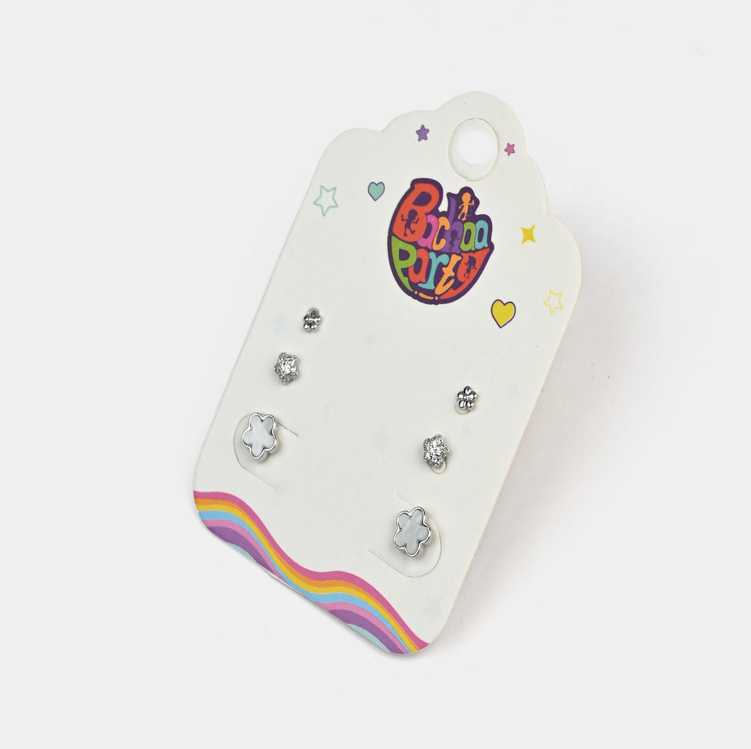 Fancy 3 Pair Stud Earring for Girls