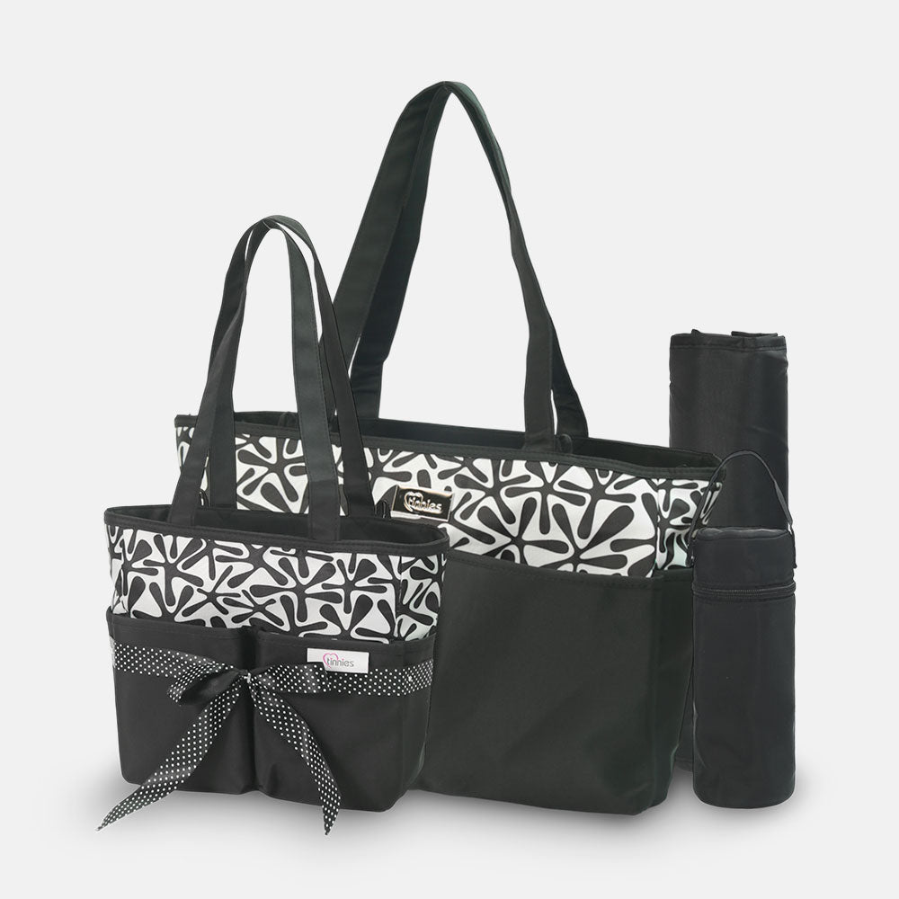 TINNIES DIAPER BAG – BLACK SMART & SPACIOUS