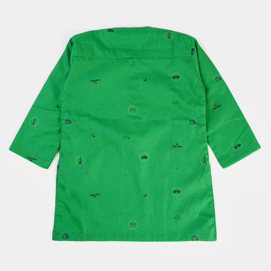 Infant Boys National Monument Kurta – Green