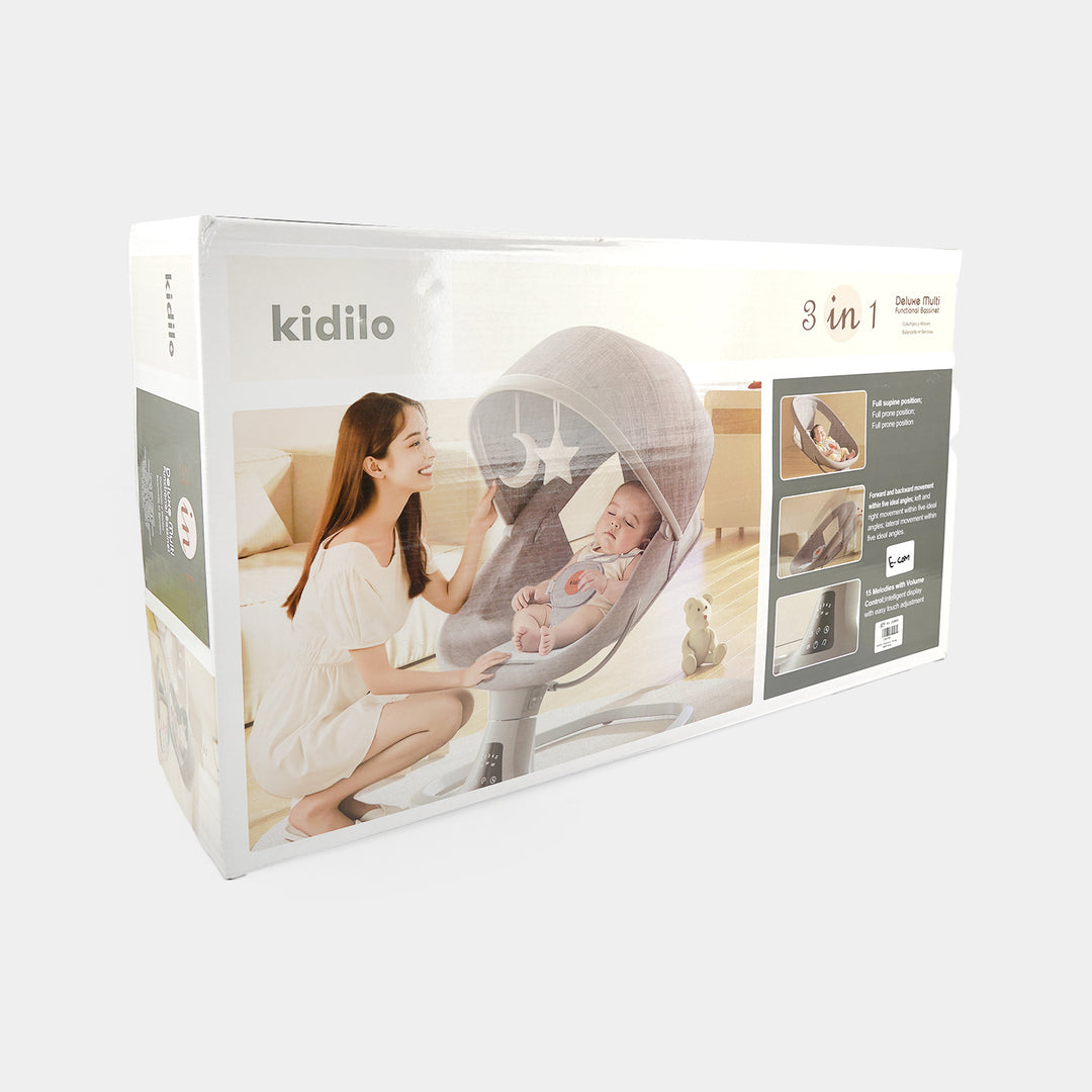 3-in-1 Multifunctional Electric Baby Swing and Rocker Bassinet