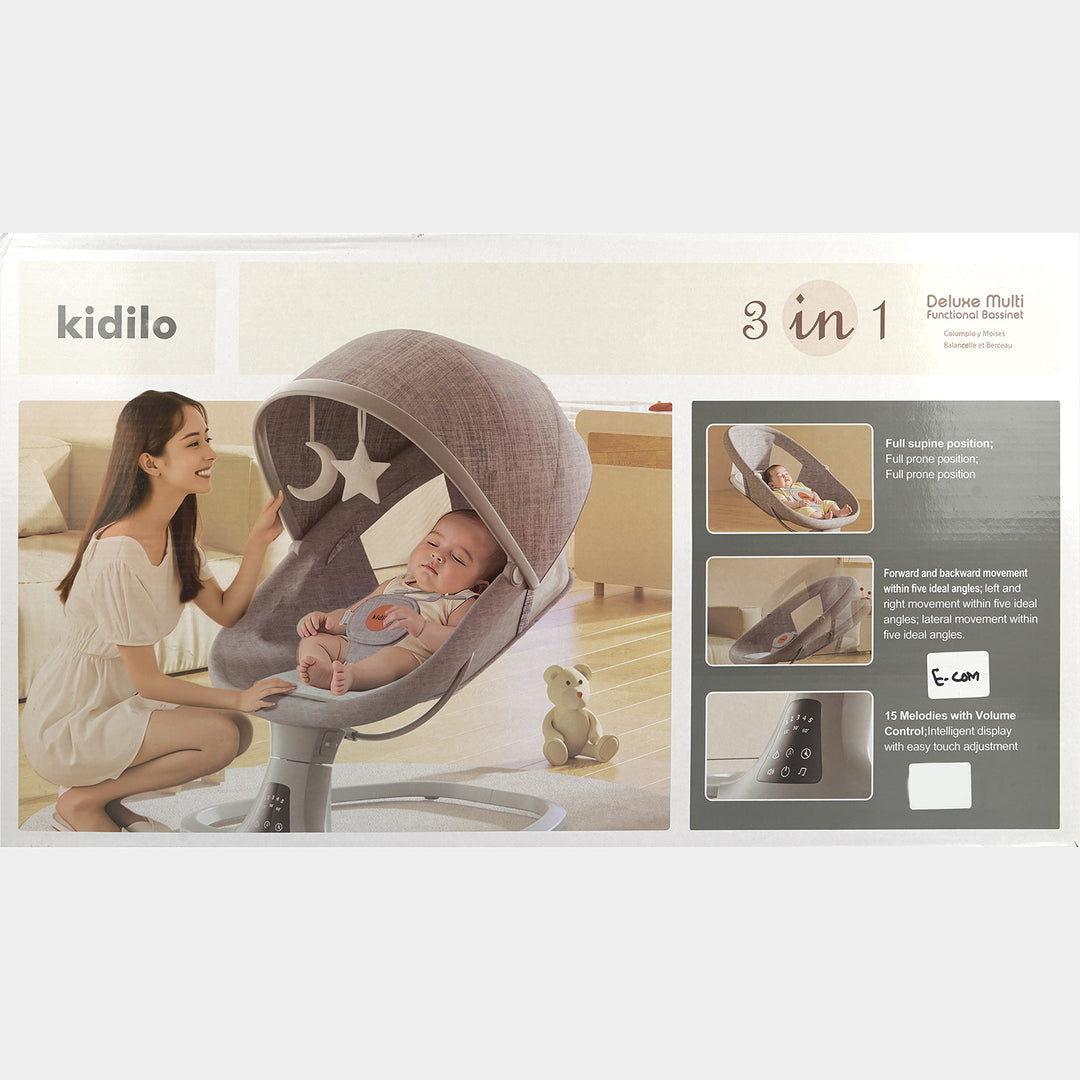 3-in-1 Multifunctional Electric Baby Swing and Rocker Bassinet