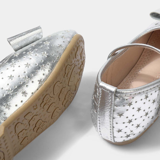 Girls Pumps 1371-SILVER