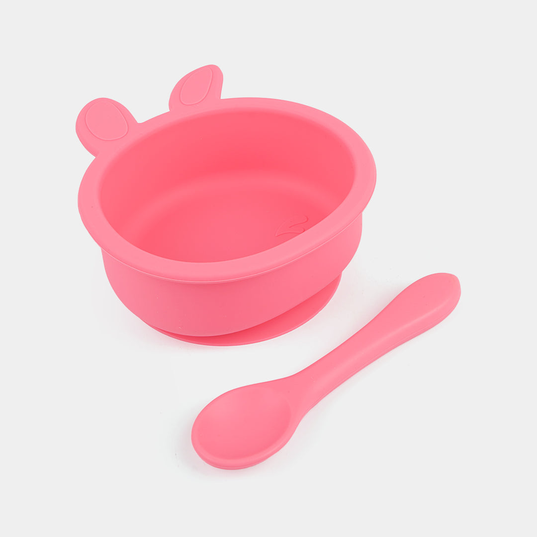 Baby Silicone Feeding Bowl With Spoon