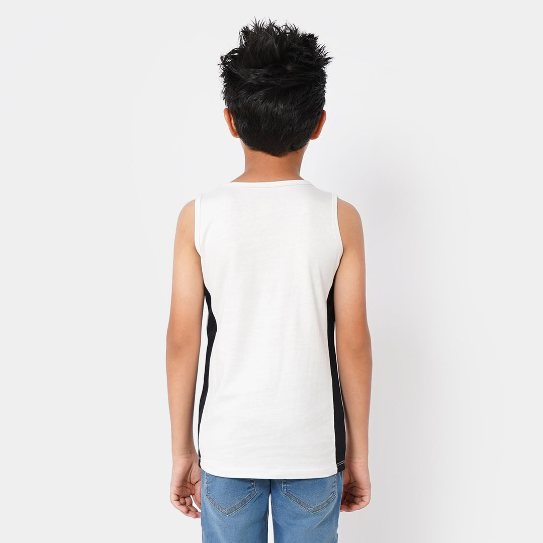 Boys Cotton Sando Mechanic - Barley Blue