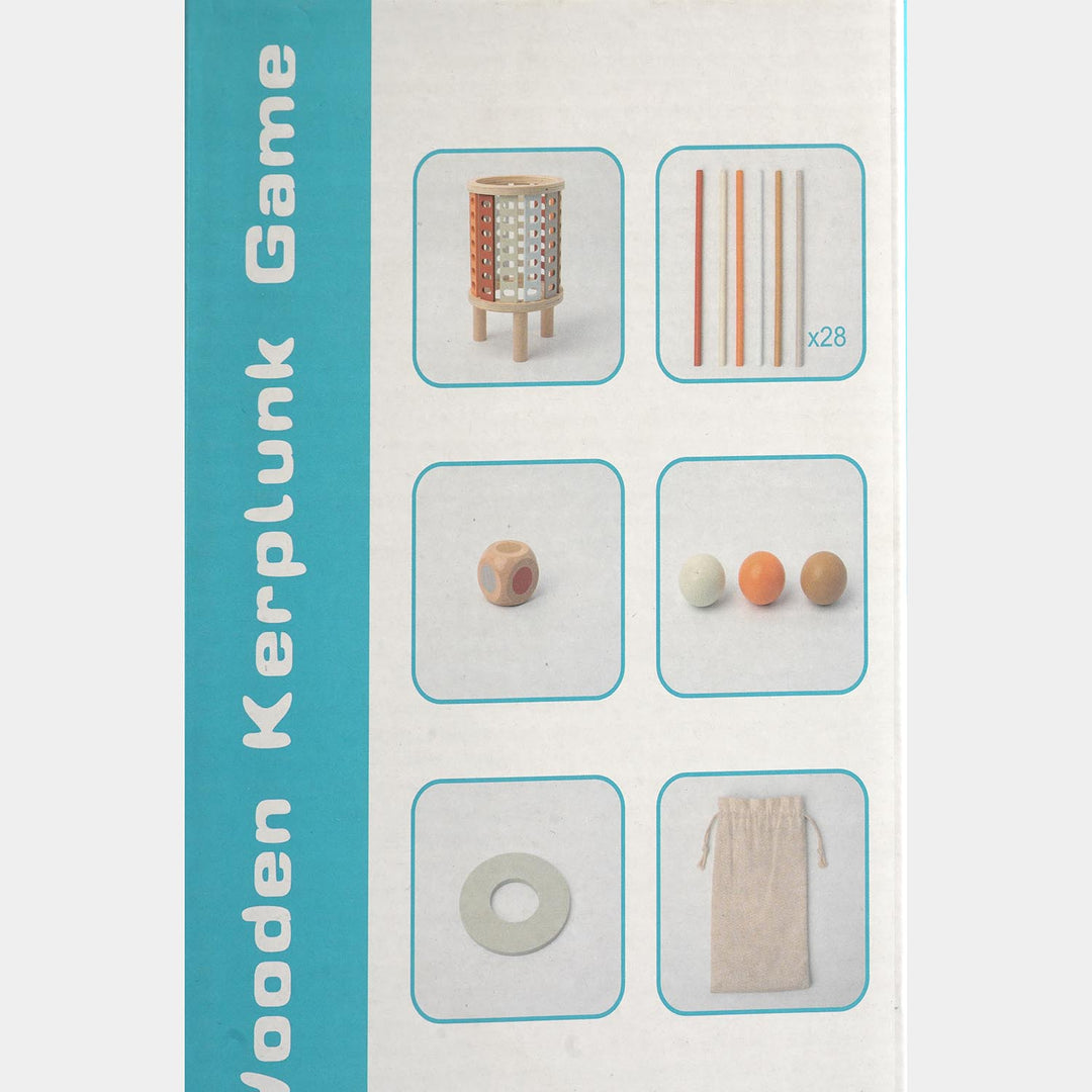 Wooden Kerplunk-Style Falling Wooden Balls Game