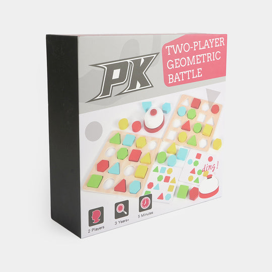 Wooden Geometric Shape Sorter Speed Battle Game for Kids