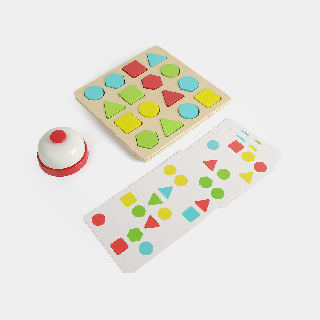 Wooden Geometric Shape Sorter Speed Battle Game for Kids