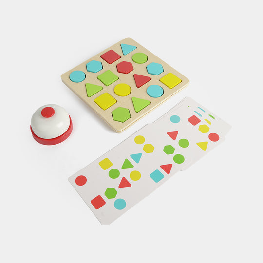 Wooden Geometric Shape Sorter Speed Battle Game for Kids