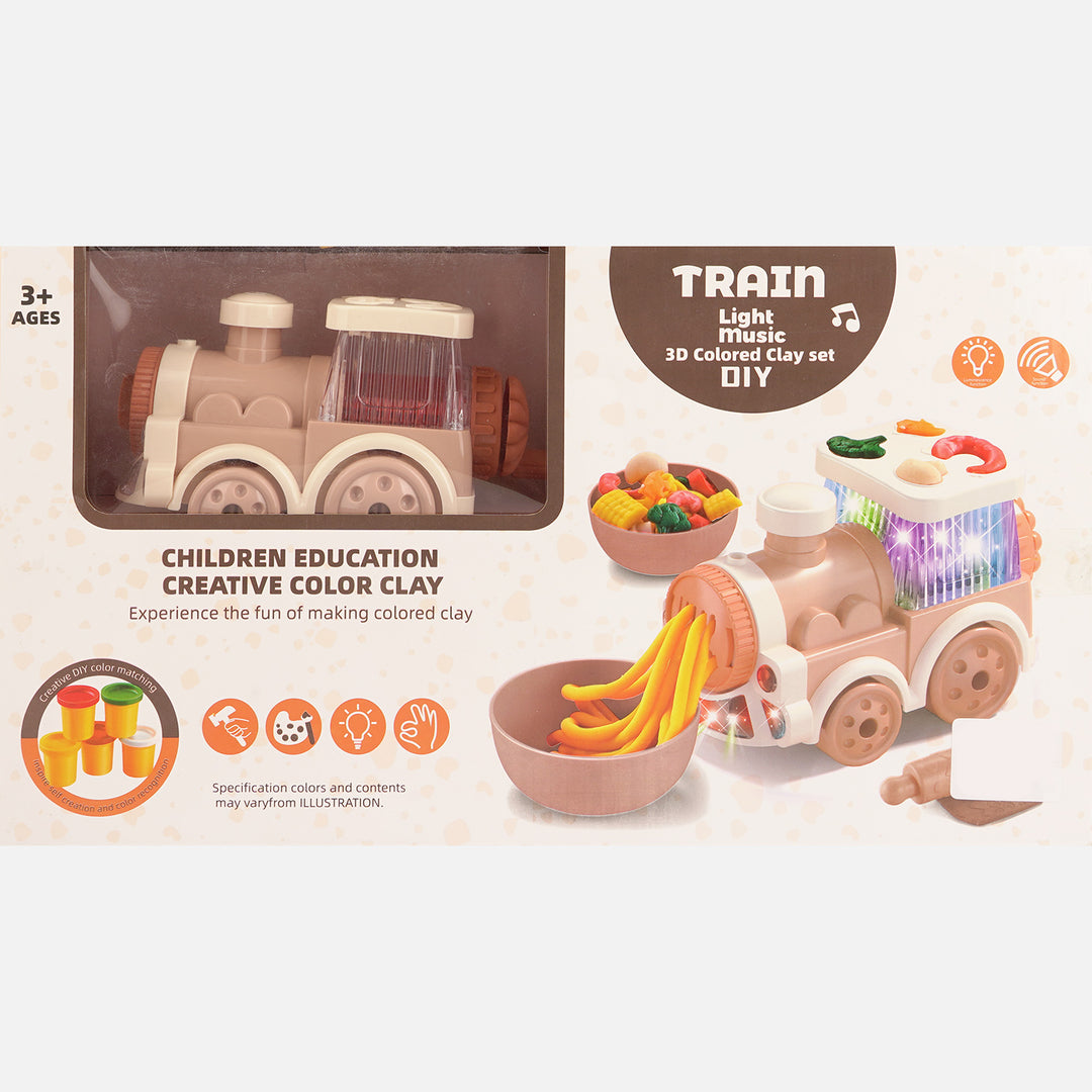 Kids Educational Color Clay Train Toy Set