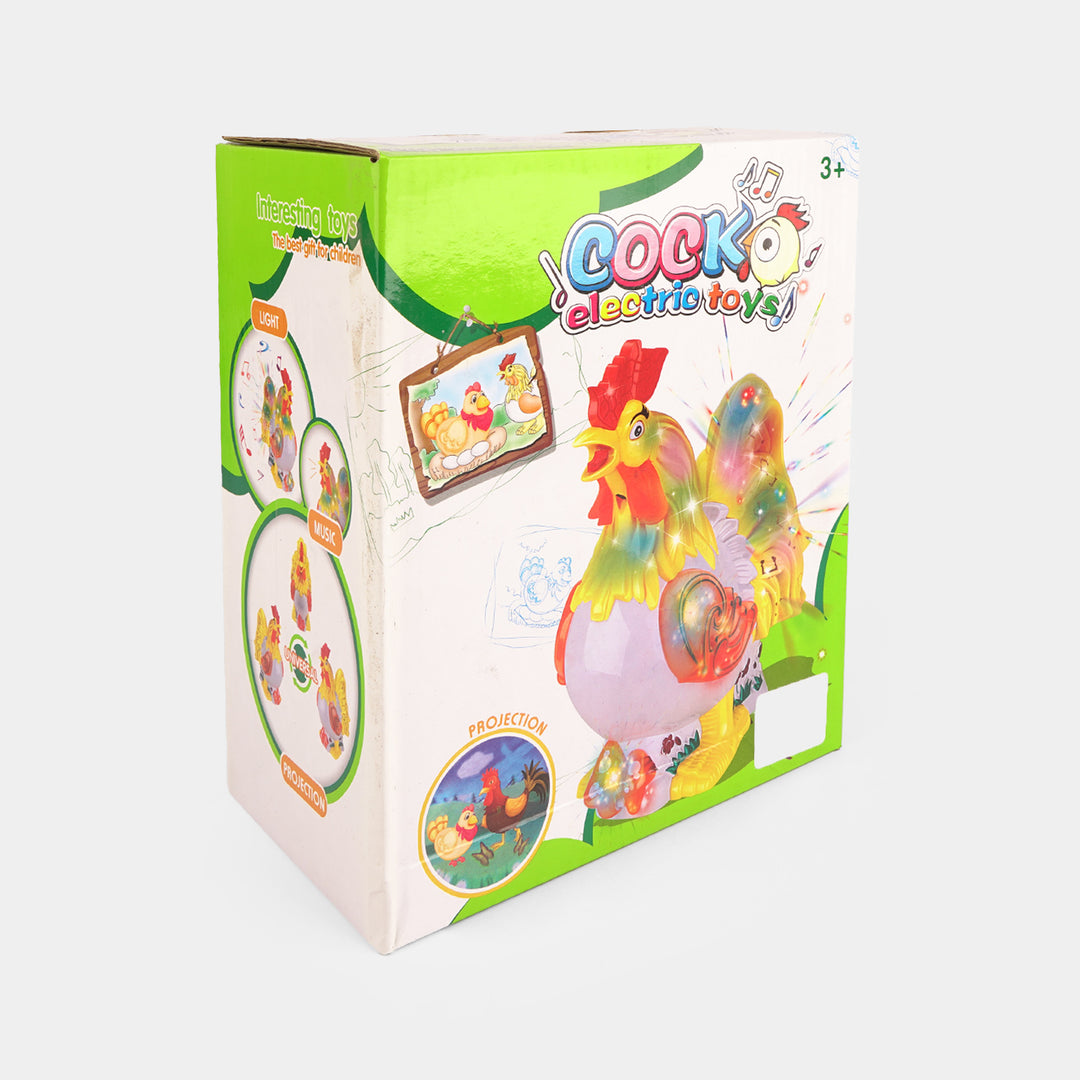 Electric Light-Up and Musical Rooster Toy