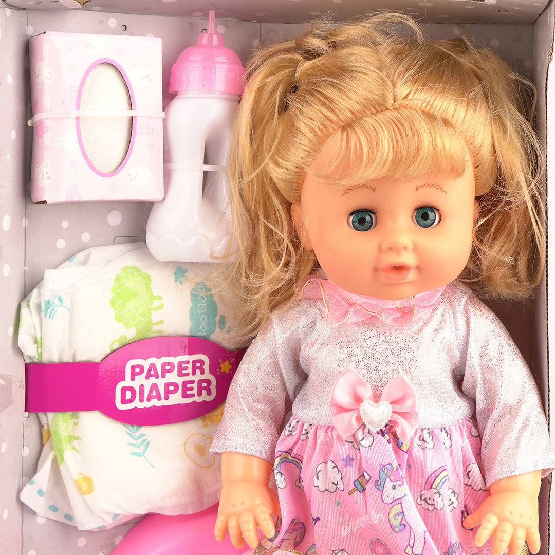 14" Doll Set with Play Accessories