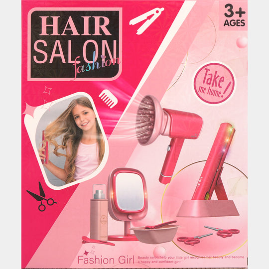 Children's Hair Dryer and Straightener Toy Set