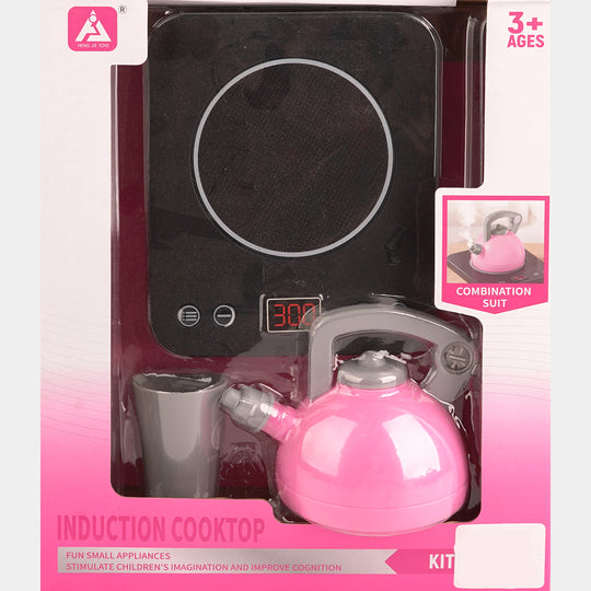Kids Electronic Induction Cooktop and Kettle Playset