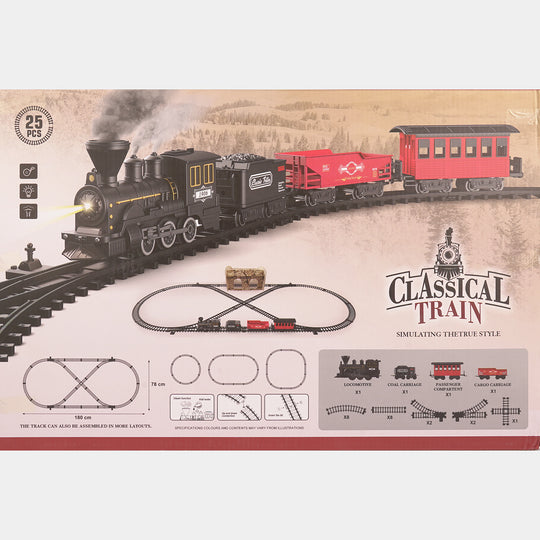 Classical Train & Track Toy Set with Light & Sound