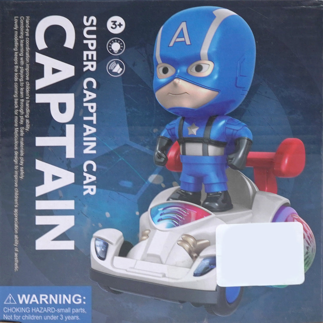 Children's Light-Up Musical Superhero Racing Car