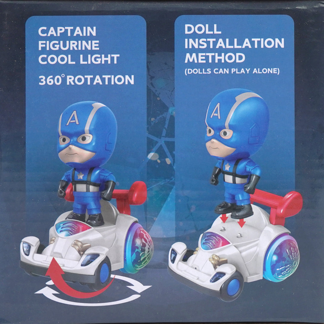 Children's Light-Up Musical Superhero Racing Car