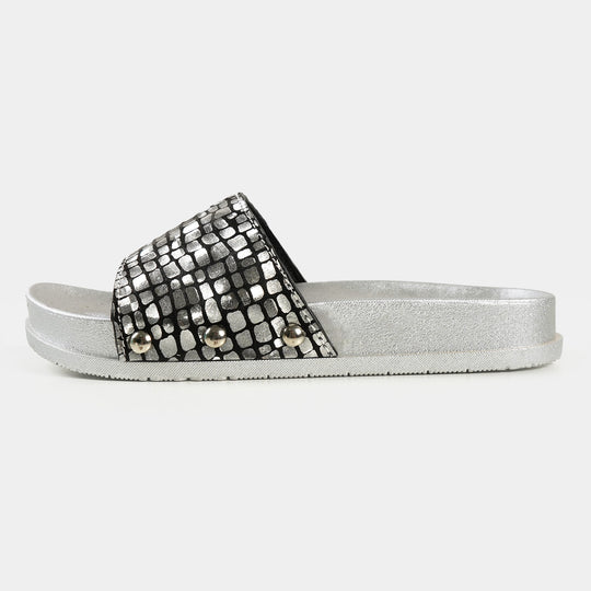 Girls Slipper CL-4 - Black/Silver