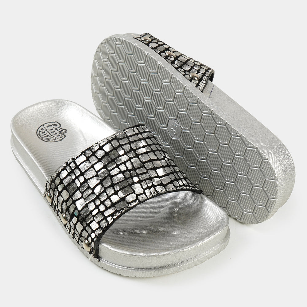 Girls Slipper CL-4 - Black/Silver