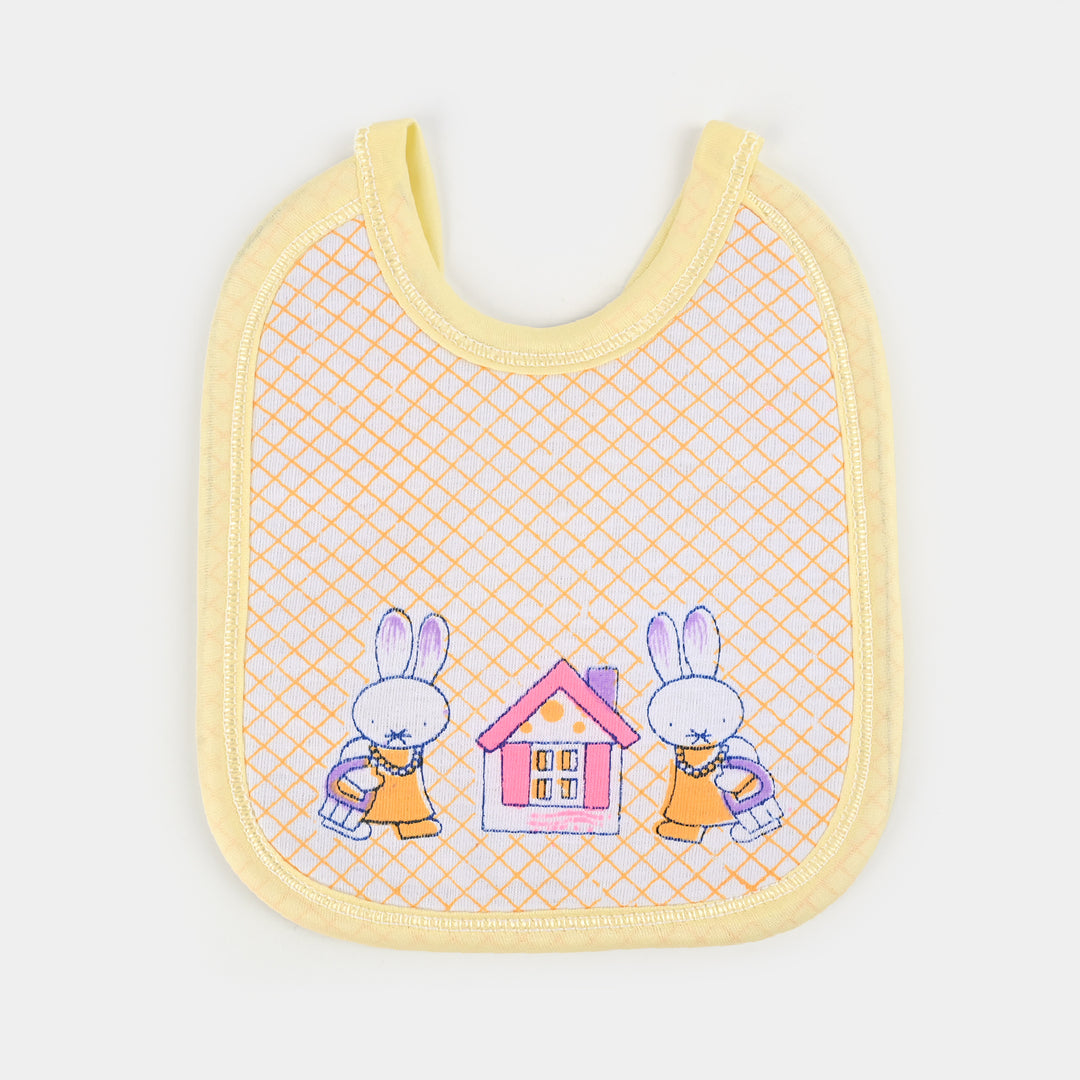 Printed Bib Rabbit Square Style