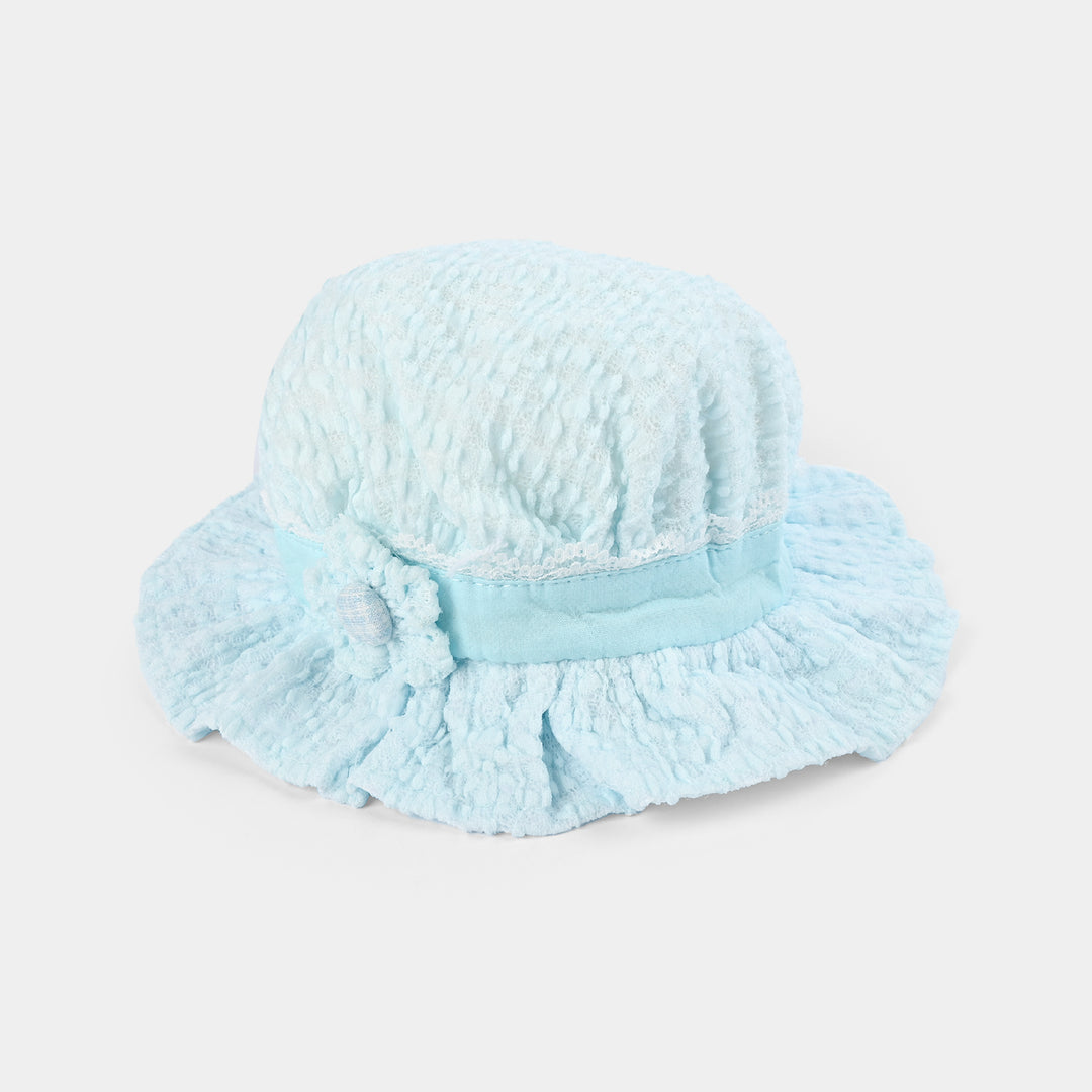 BABY ROUND CAP/HAT 9 MONTH +  | BLUE