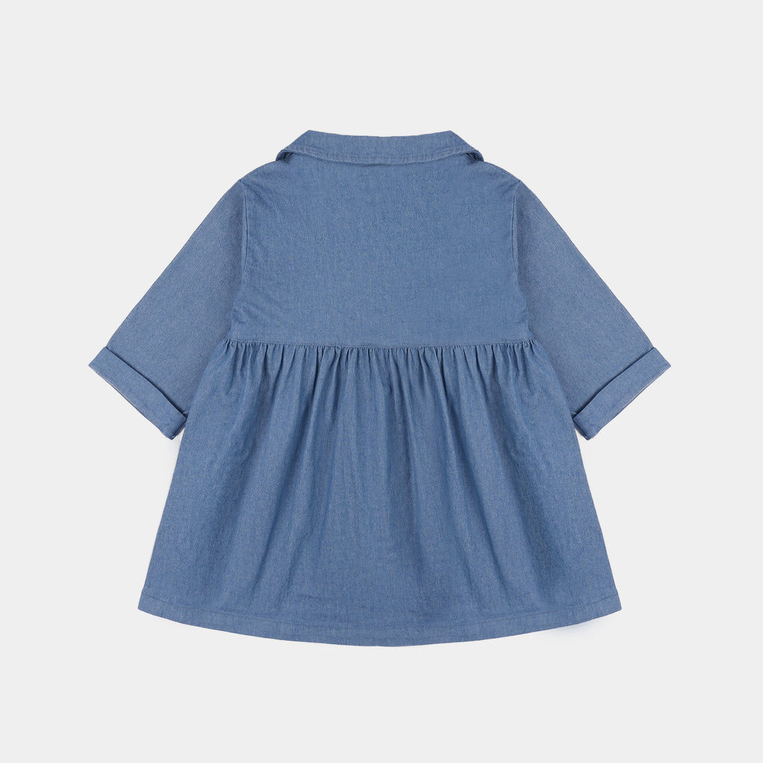 Infant Girls Jersey/Terry 2Pc Suit - Navy