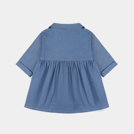 Infant Girls Jersey/Terry 2Pc Suit - Navy