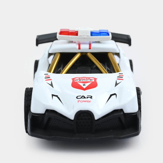 Alloy Pull-Back Racing Police Car