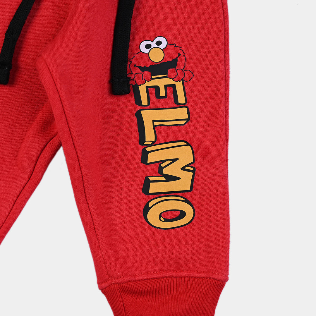 Infant Boys Fleece Sleeping Pajama Elmo-Red