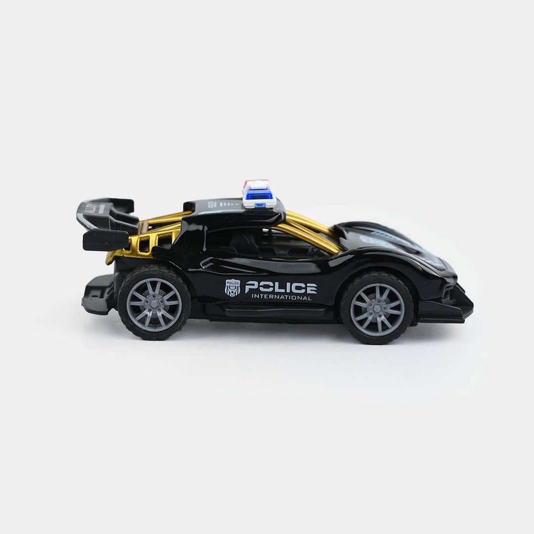 Alloy Pull-Back Racing Police Car