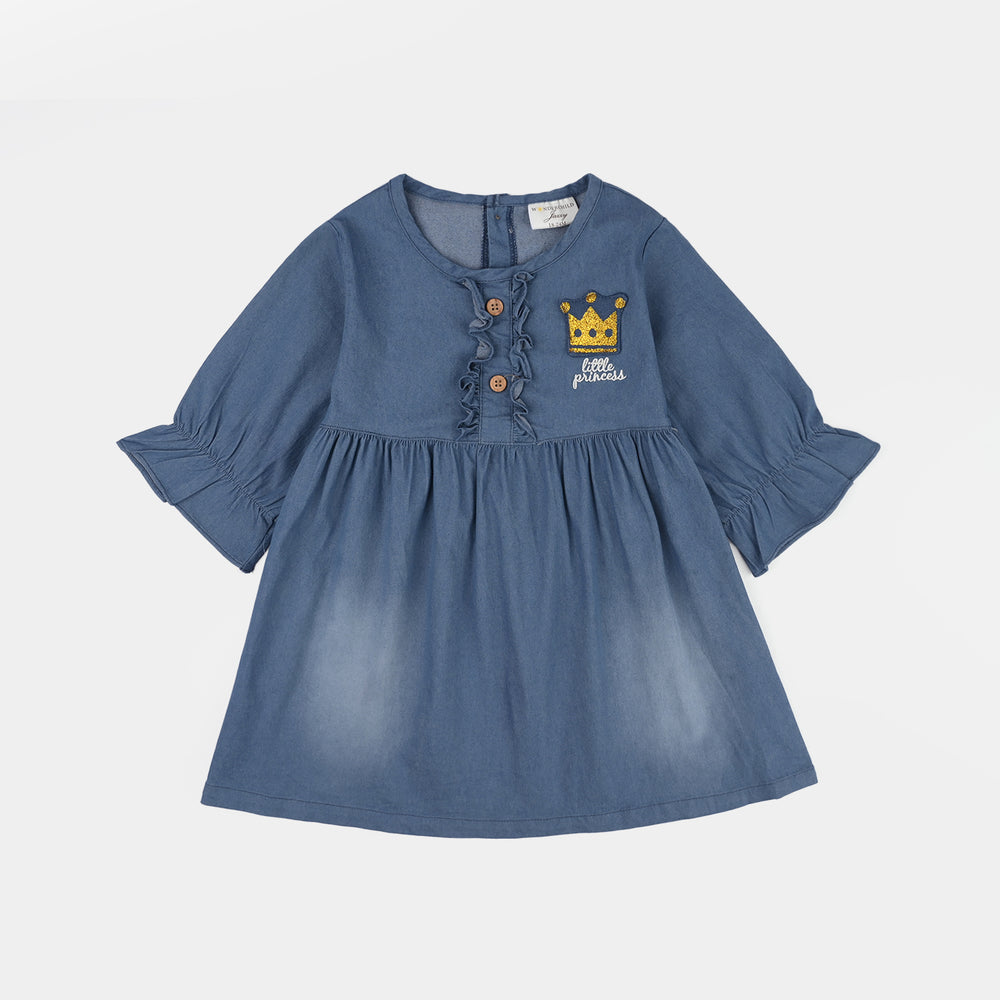 Infant Girls Jersey/Terry 2Pc Suit - Navy
