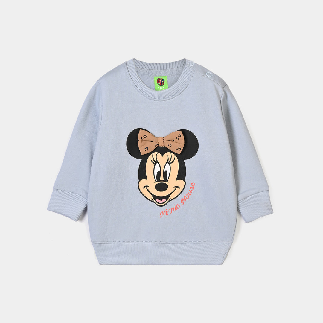 Infant Girls Cotton Terry Sweatshirt Character - Blue