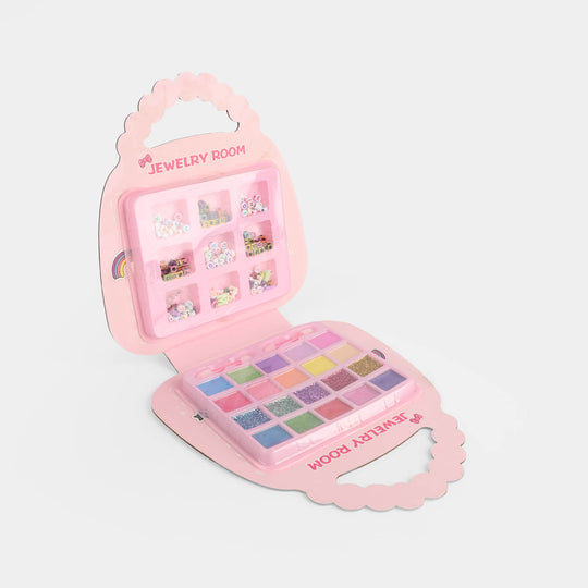 2-in-1 Handbag DIY Jewelry &amp; Makeup Studio Set