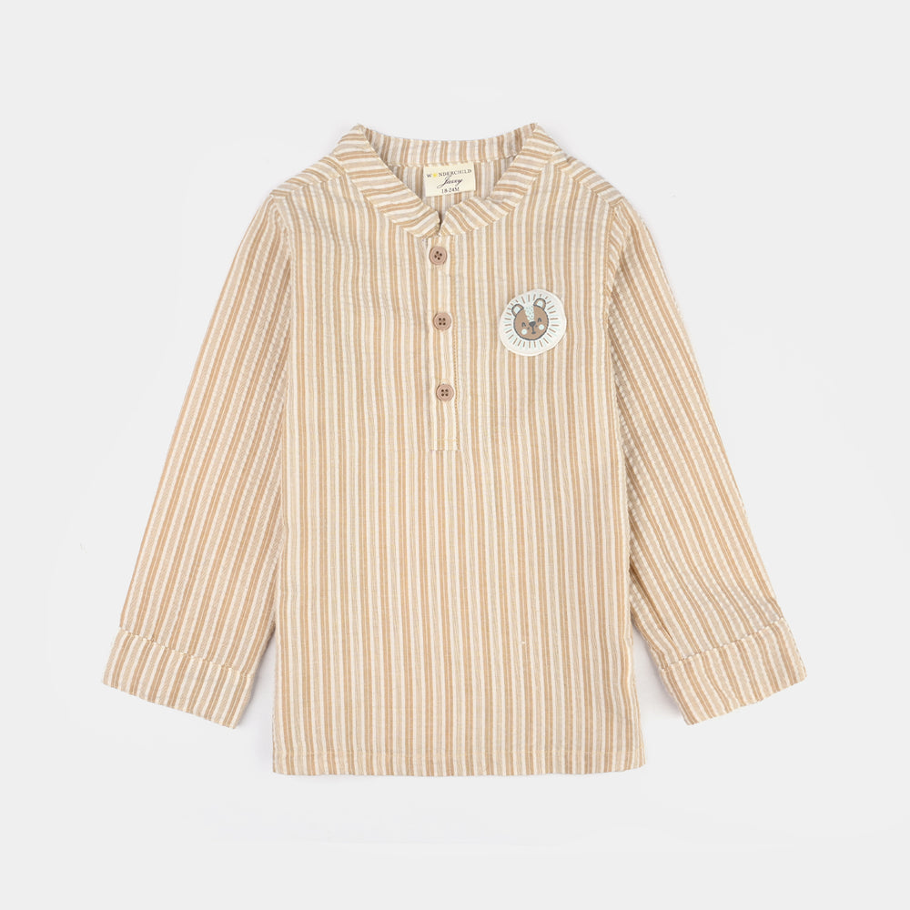 Infant Boys Jersey/Terry 2Pc Suit - Brown