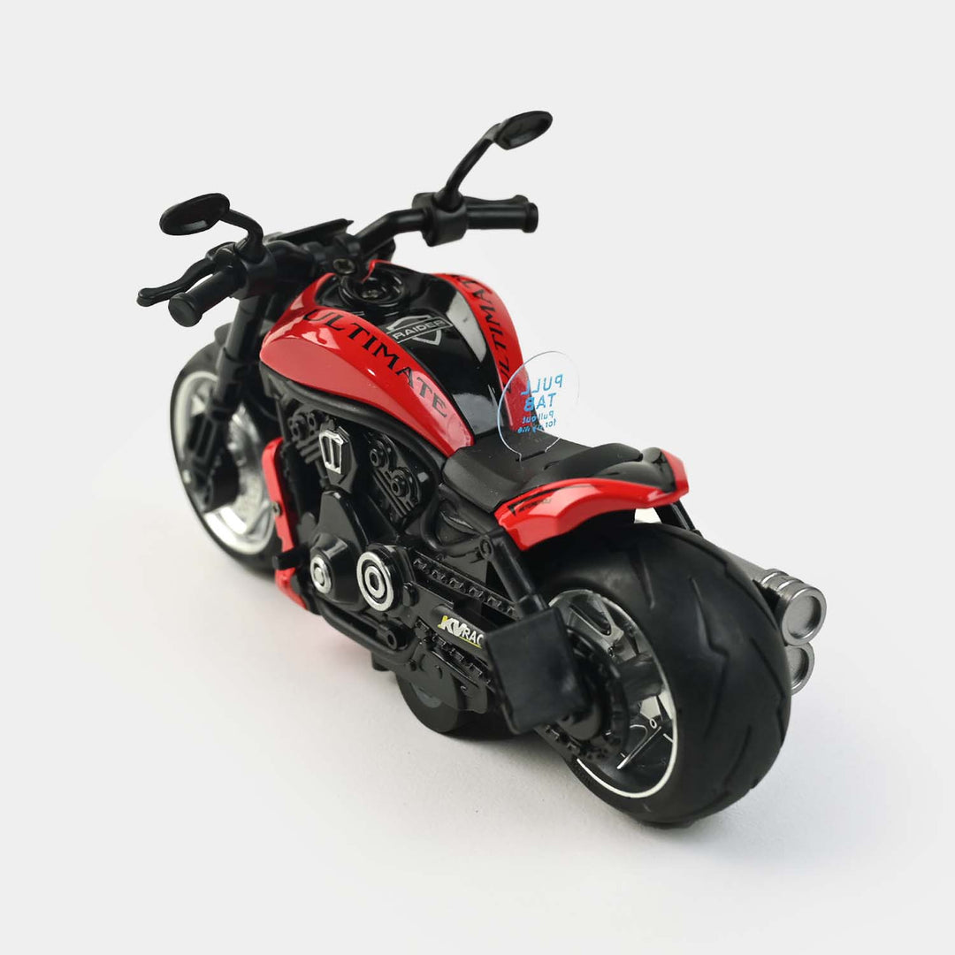 Pull Back Motorcycle With Light & Sound For Kids