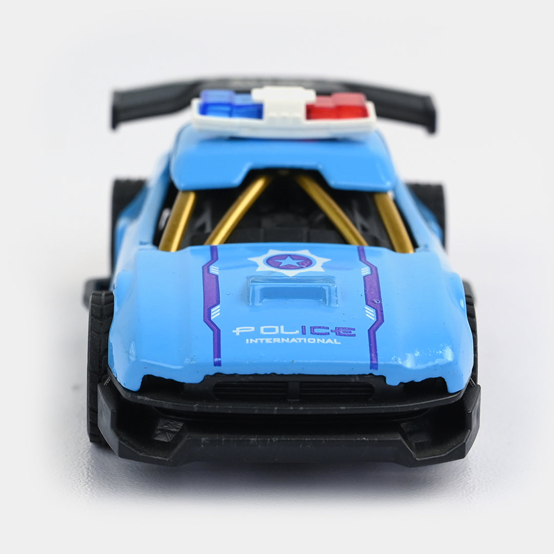 Alloy Pull-Back Racing Police Car