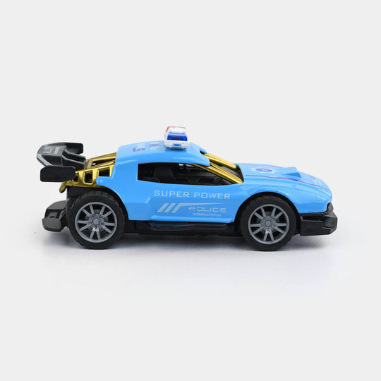 Alloy Pull-Back Racing Police Car