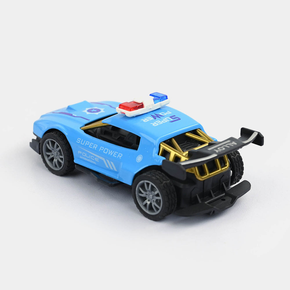 Alloy Pull-Back Racing Police Car