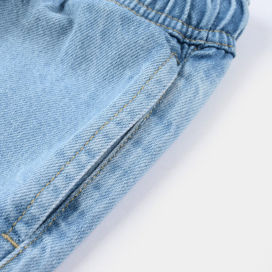 Boys Denim Rigid Shorts - Light Blue
