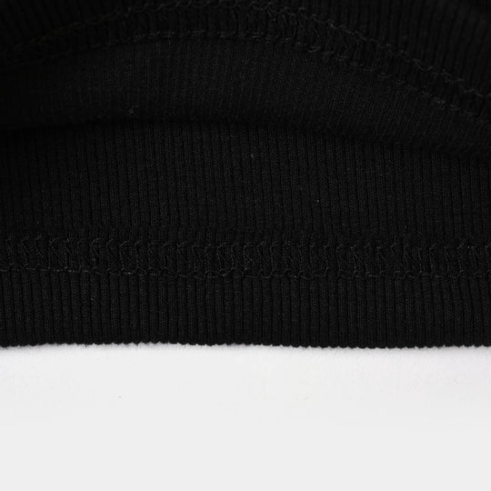 Boys 2x1 Rib Turtle Neck Black