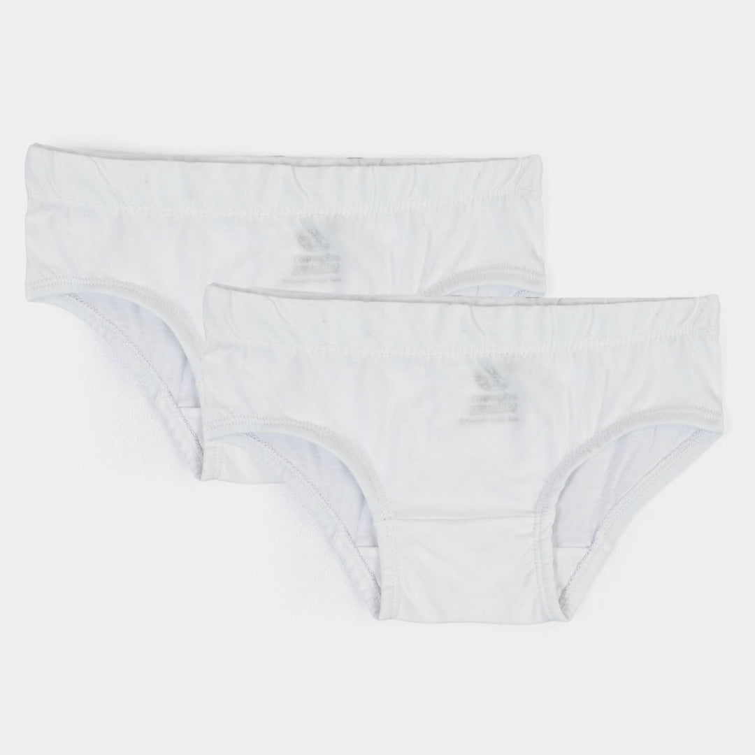 Girls Cotton Jersey Panties Pack of 2 - White