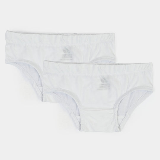 Girls Cotton Jersey Panties Pack of 2 - White