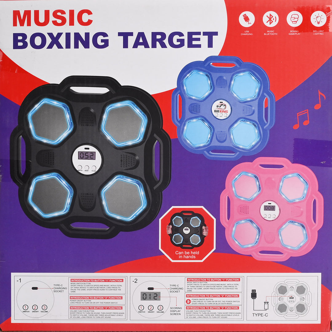 Punch to the Beat! Kids Music Boxing Target Toy Set with Gloves