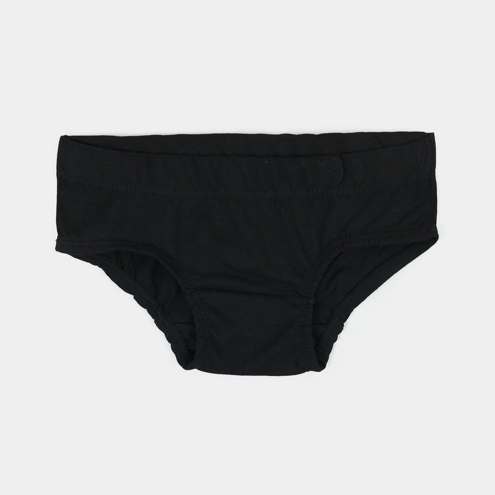 Girls Cotton Jersey Panties Pack of 2 (Basic) - Black
