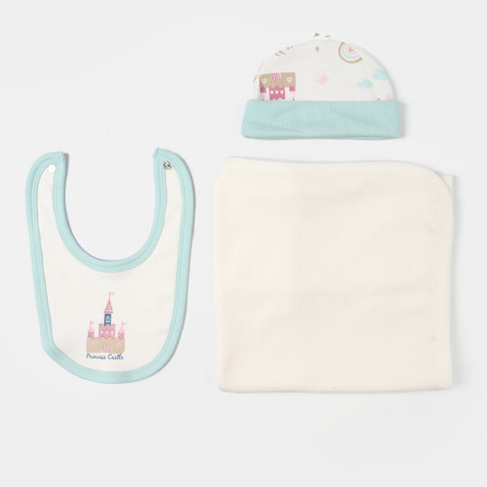 Infant Girls Jersey Terry 5Pc Gift Set - Blue