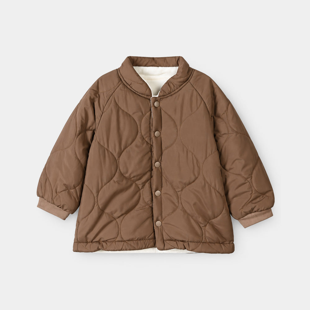 Infant Boys Polyester Quilted Suit-BROWN