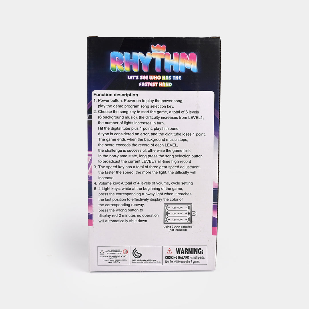 Rhythm Game Machine Quick Push Pop Game with Music and Lights