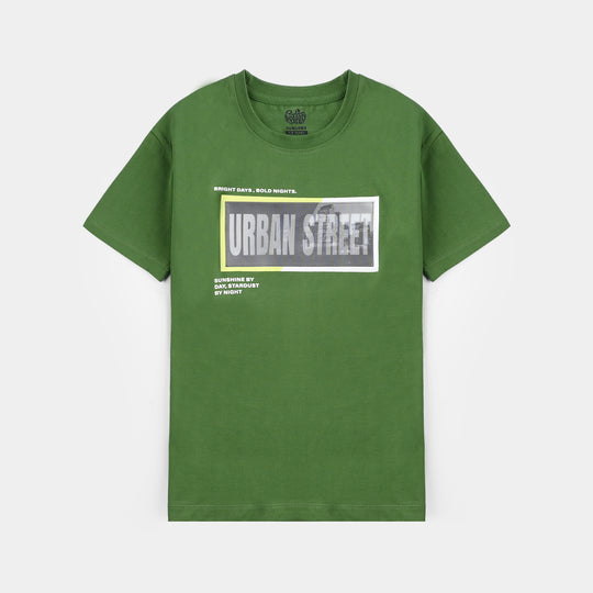 Boys Jersey/Terry T-Shirt Printed - Green