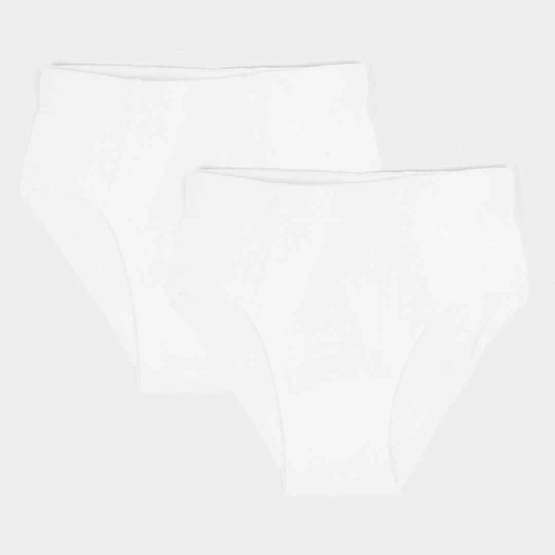 Boys Cotton Jersey Basic Briefs Pack of 2 - White