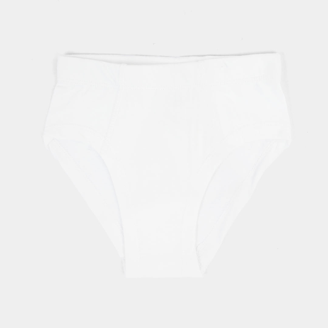 Boys Cotton Jersey Basic Briefs Pack of 2 - White